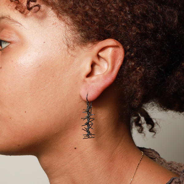 Felicity Jane Large — Tinsel Earrings Oxidised