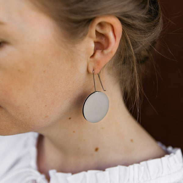Ferro Forma —  Small Circle Earrings in Stainless Steel