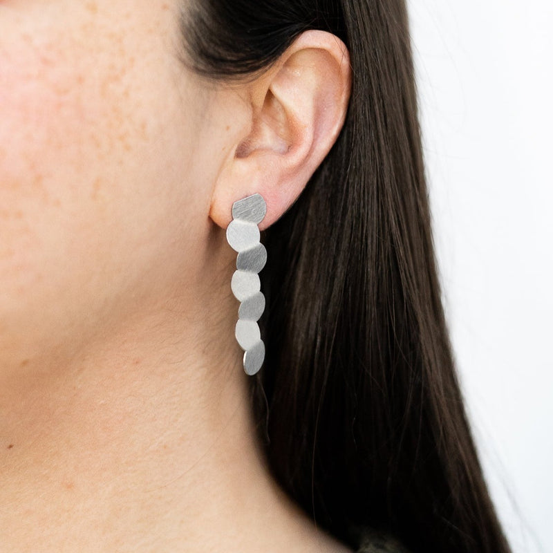 Ferro Forma — Large Sequence Earrings in Stainless Steel