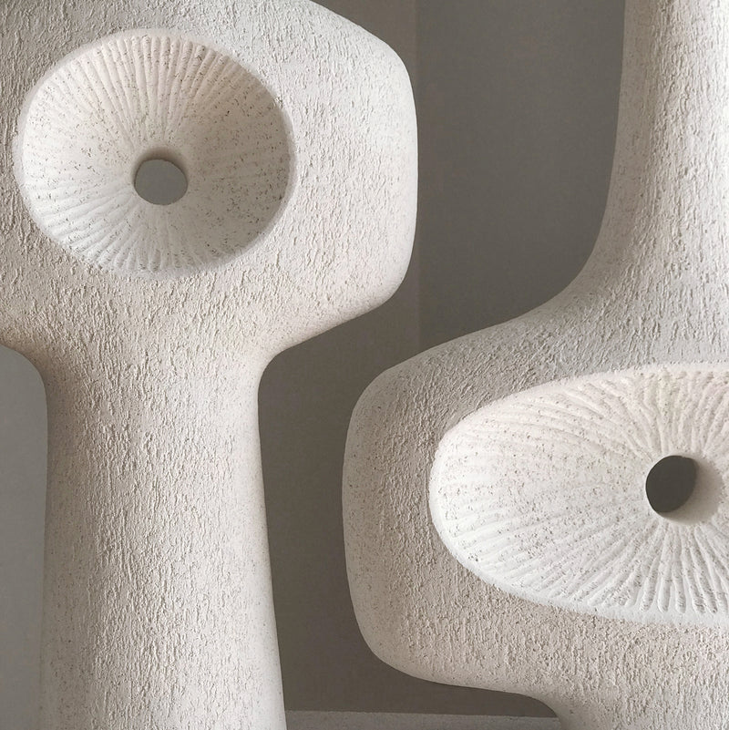 Jan Vogelpoel — 'Deja Vu' Ceramic Sculpture in White