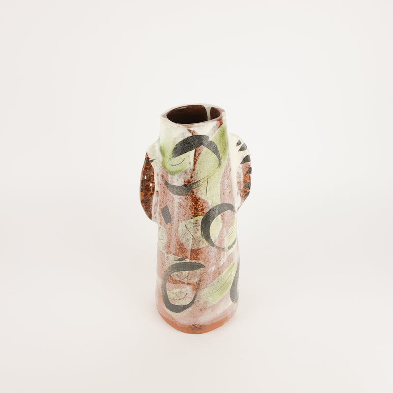 Jill Symes —  Vessel with Two Arms in Green