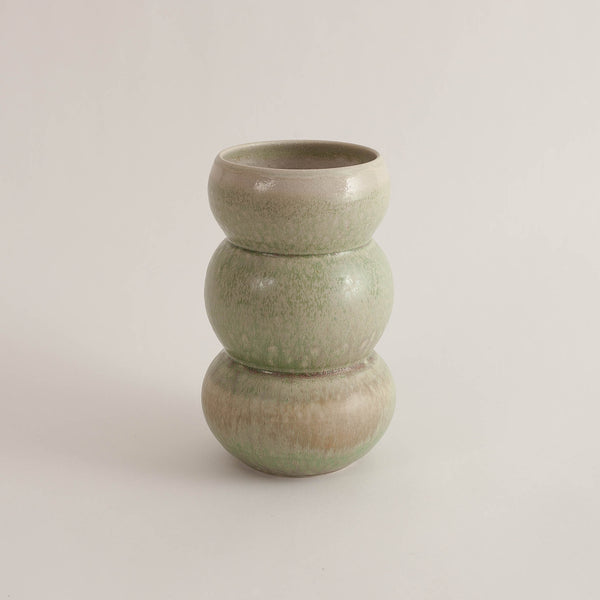 Kaye Poulton — Stoneware Linked Vase in Green