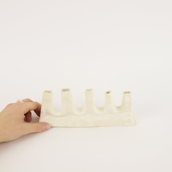 Kirsten Perry —  5 Stem Vase in White