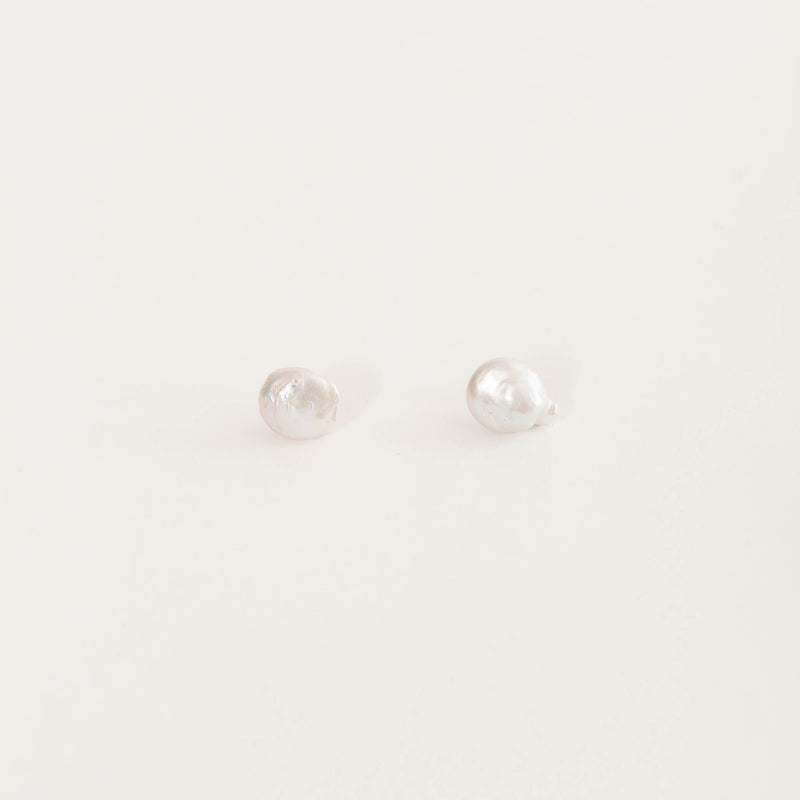 Mary Odorcic —  Sterling Silver Studs with Keshi Pearls
