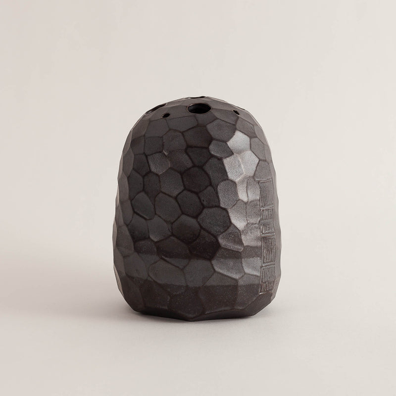 Minna Graham — Large Faceted Vase in Charcoal