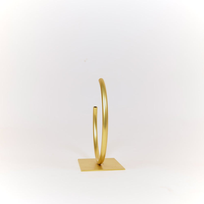 Anna Varendorff, ACV studio —Small 'Edging Over' Thick Tube Vase in Brass