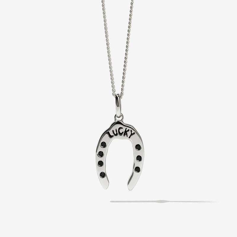 Meadowlark x Nell - Lucky Necklace in Sterling Silver set with Black Diamonds