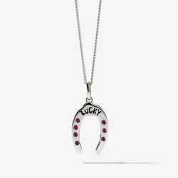 Meadowlark x Nell - Lucky Necklace in Sterling Silver set with Rubys