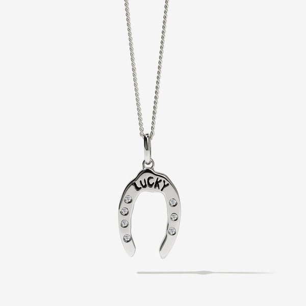 Meadowlark x Nell - Lucky Necklace in Sterling Silver set with White Diamonds