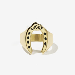 Meadowlark x Nell - Lucky Ring Oxidised in 9CT Gold