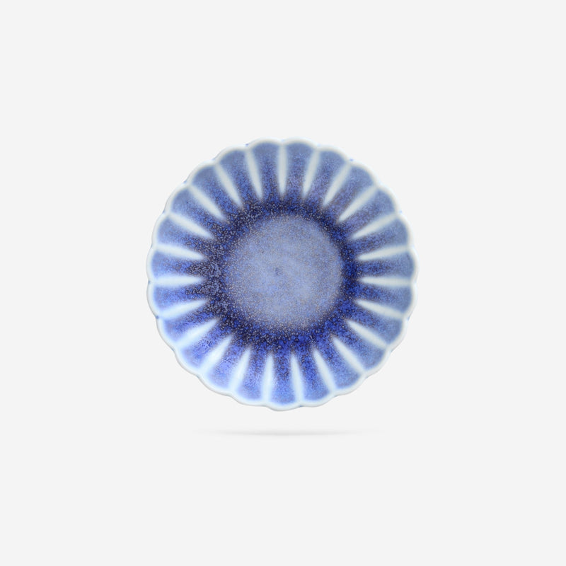 House Editions – Petal Plate (Size Garnish) in Cobalt Bloom