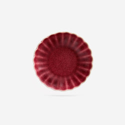 House Editions – Petal Plate (Size Garnish) in Ox Blood