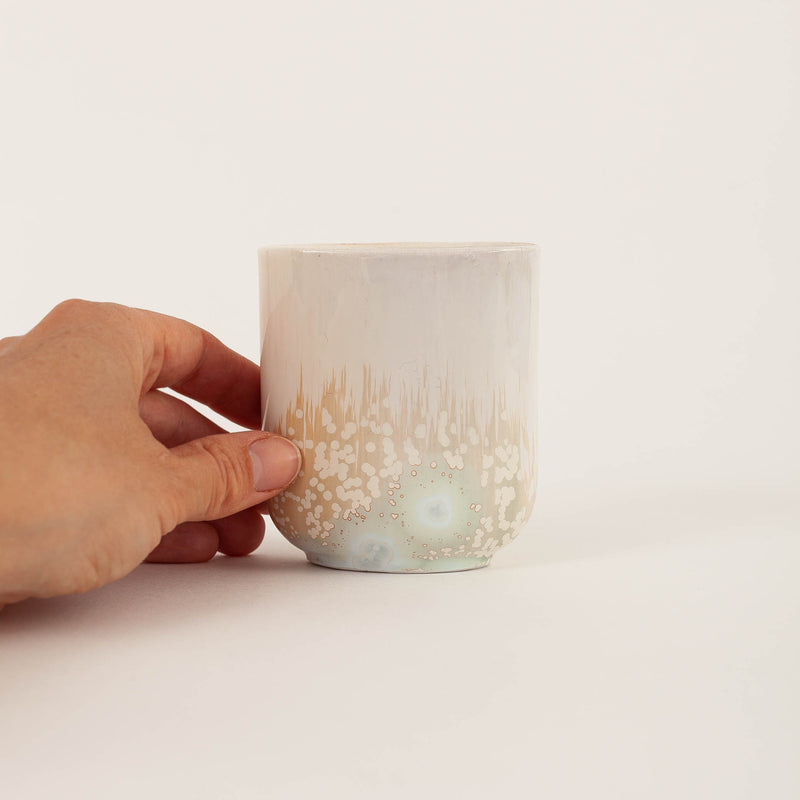 Ryan L Foote — Crystalline Glaze Oval Cup in Opal