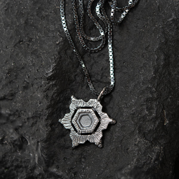 Aurelia Yeomans — Oxidised Sterling Silver 'Snowflake' Necklace