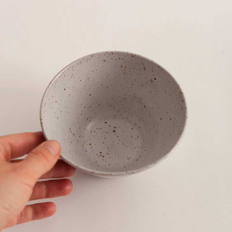 Tara Shackell — Small Speckle Bowl in White