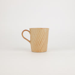 Terunobu Hirata — Faceted Red Shino Cup with Handle