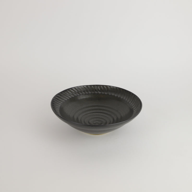Terunobu Hirata — Fluted Black Matte Bowl