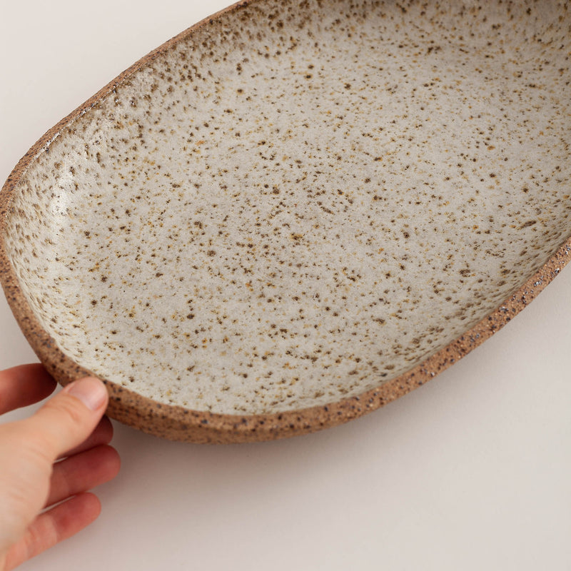 Tracy Muirhead — Large Oval Serving Dish in Oatmeal