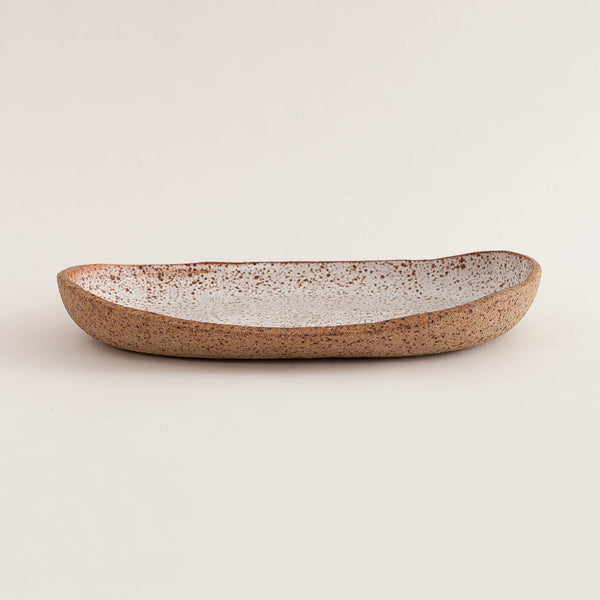 Tracy Muirhead — Large Oval Serving Dish in White Speckle