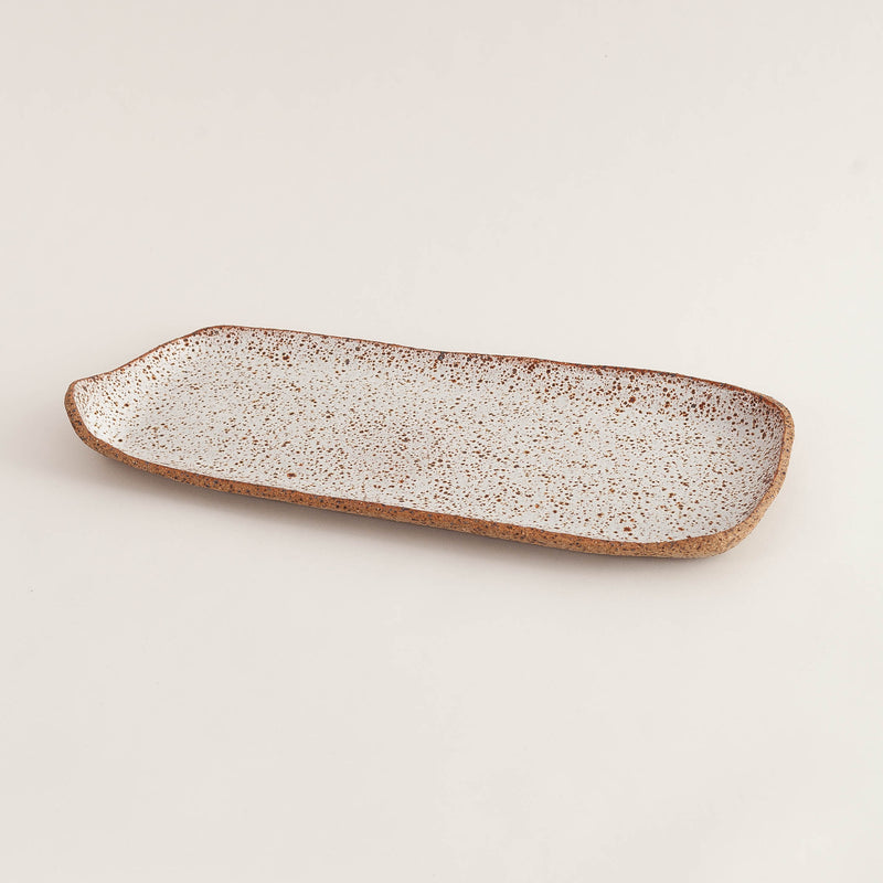 Tracy Muirhead — Large Rectangular Serving Dish in White Speckle