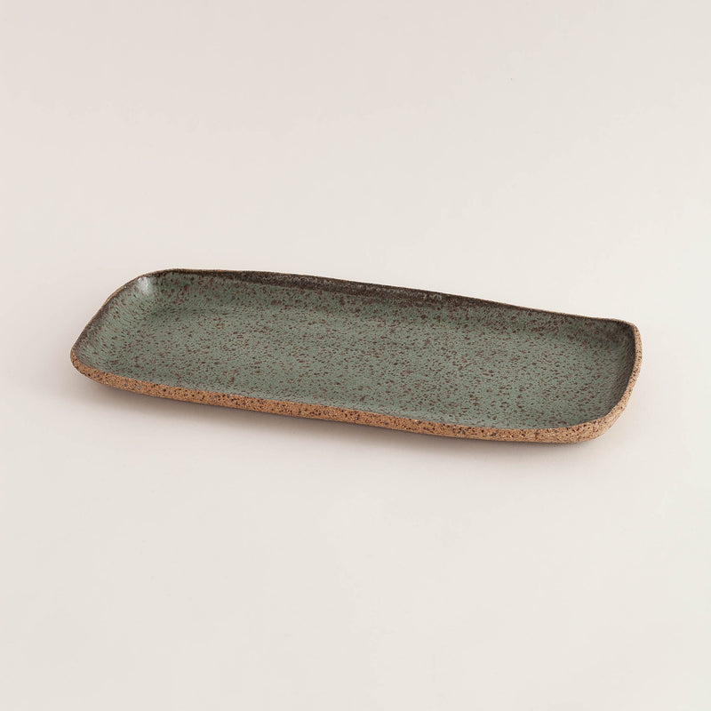 Tracy Muirhead — Large Rectangular Serving Dish in Green Speckle