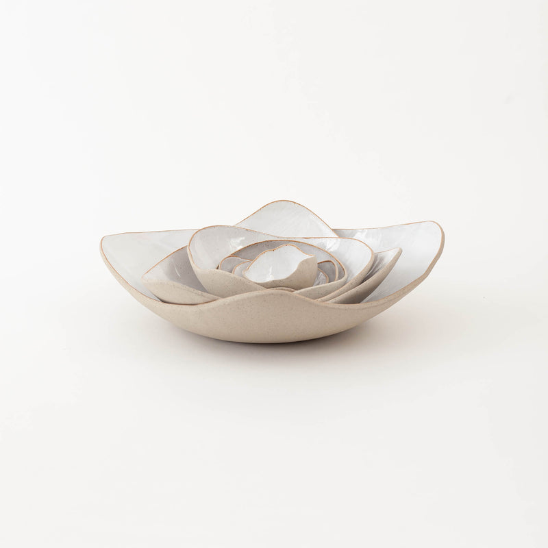 Tracy Muirhead — Large Stackable Serving Bowl in White