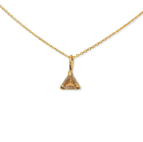 Taë Schmeisser — Trillion Champagne Diamond Pendant with 18ct Yellow Gold Chain