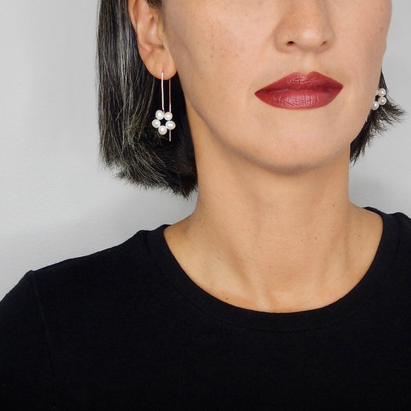 Taë Schmeisser —  Small 'Hanabi' Pearl Rose Gold Drop Earrings