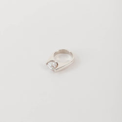 Victoria Mason — Silver 'To Hold' Ring with Small Keshi Pearl