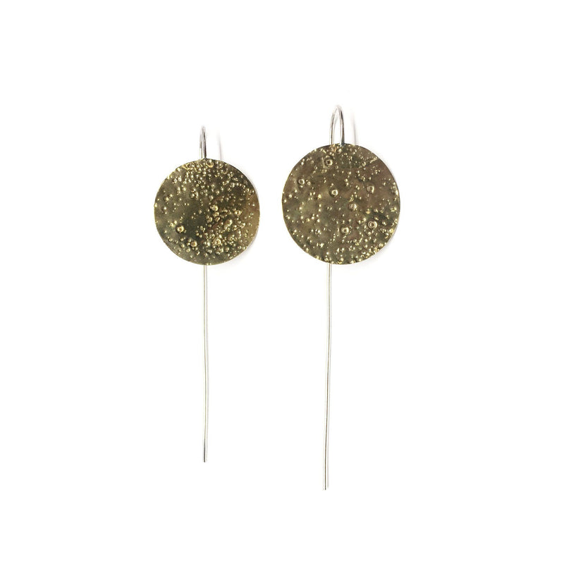 Abby Seymour — Brass Moon Drop Earrings - Australian made Jewellery 