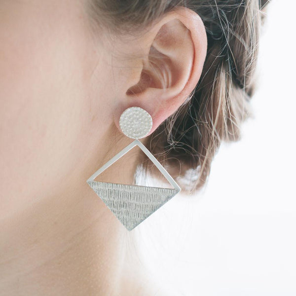 Abby Seymour — Elliptical Rhombus Earrings - Australian made Jewellery 