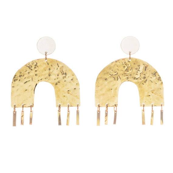 Abby Seymour — Silver and Brass Memphis Earrings - Australian made Jewellery 