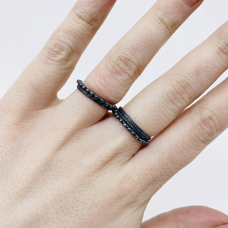 Abby Seymour — Oxidised Sterling Silver Ring - Australian made Jewellery 