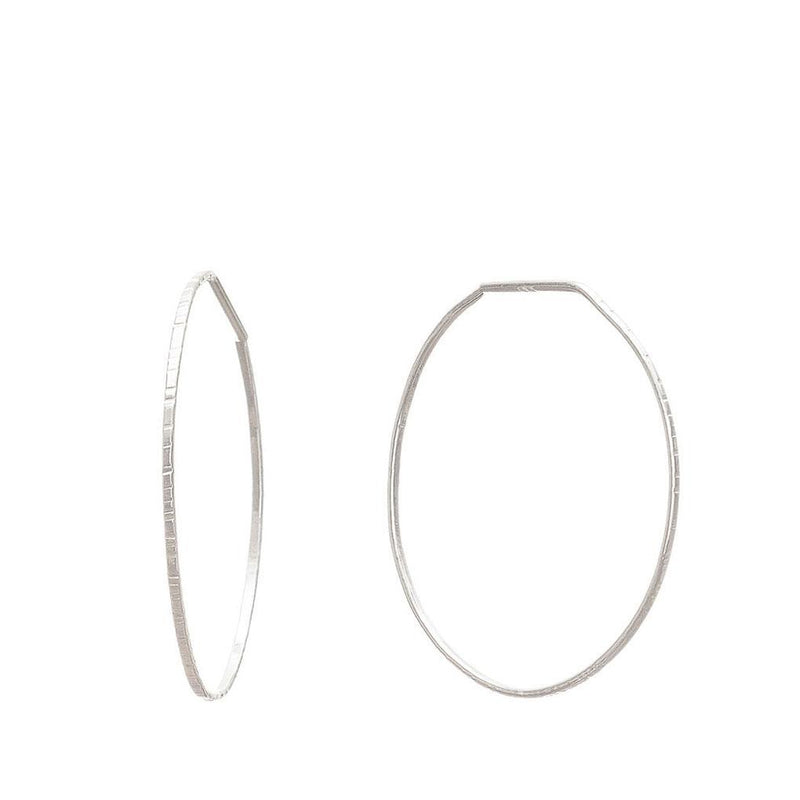 Abby Seymour — Silver Circle Hoop Earrings - Australian made Jewellery 