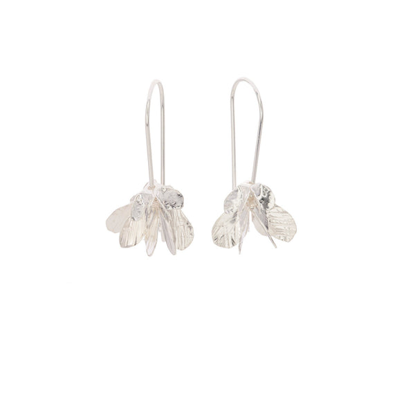 Abby Seymour — Silver Floret Drop Earrings - Australian made Jewellery 