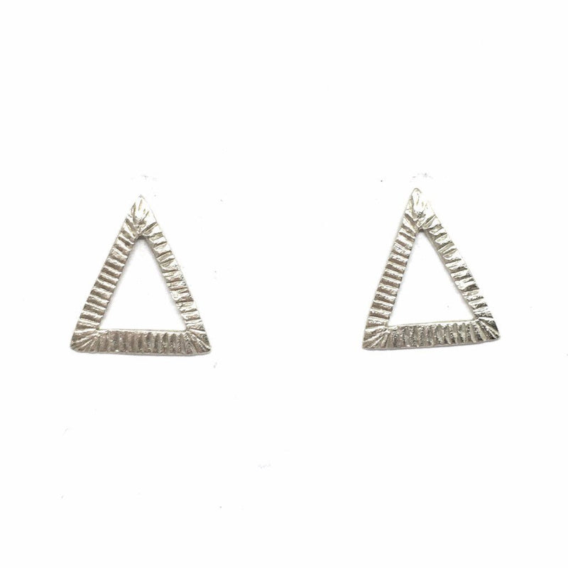 Abby Seymour — Silver Triangle Studs - Australian made Jewellery 