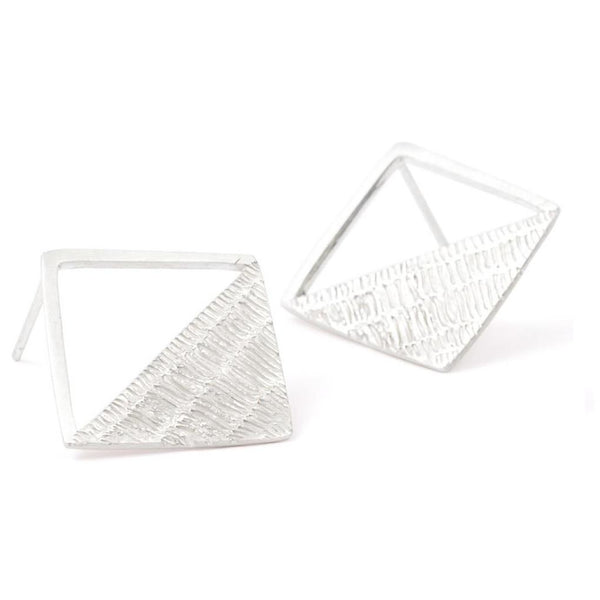 Abby Seymour — Sterling Silver Rhombus Studs - Australian made Jewellery 