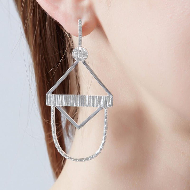 Abby Seymour — Sterling Silver Scarab Stud Earrings - Australian made Jewellery 
