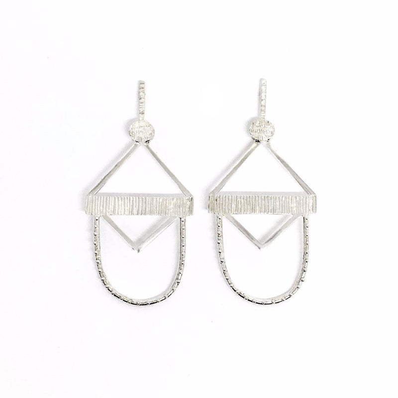 Abby Seymour — Sterling Silver Scarab Stud Earrings - Australian made Jewellery 