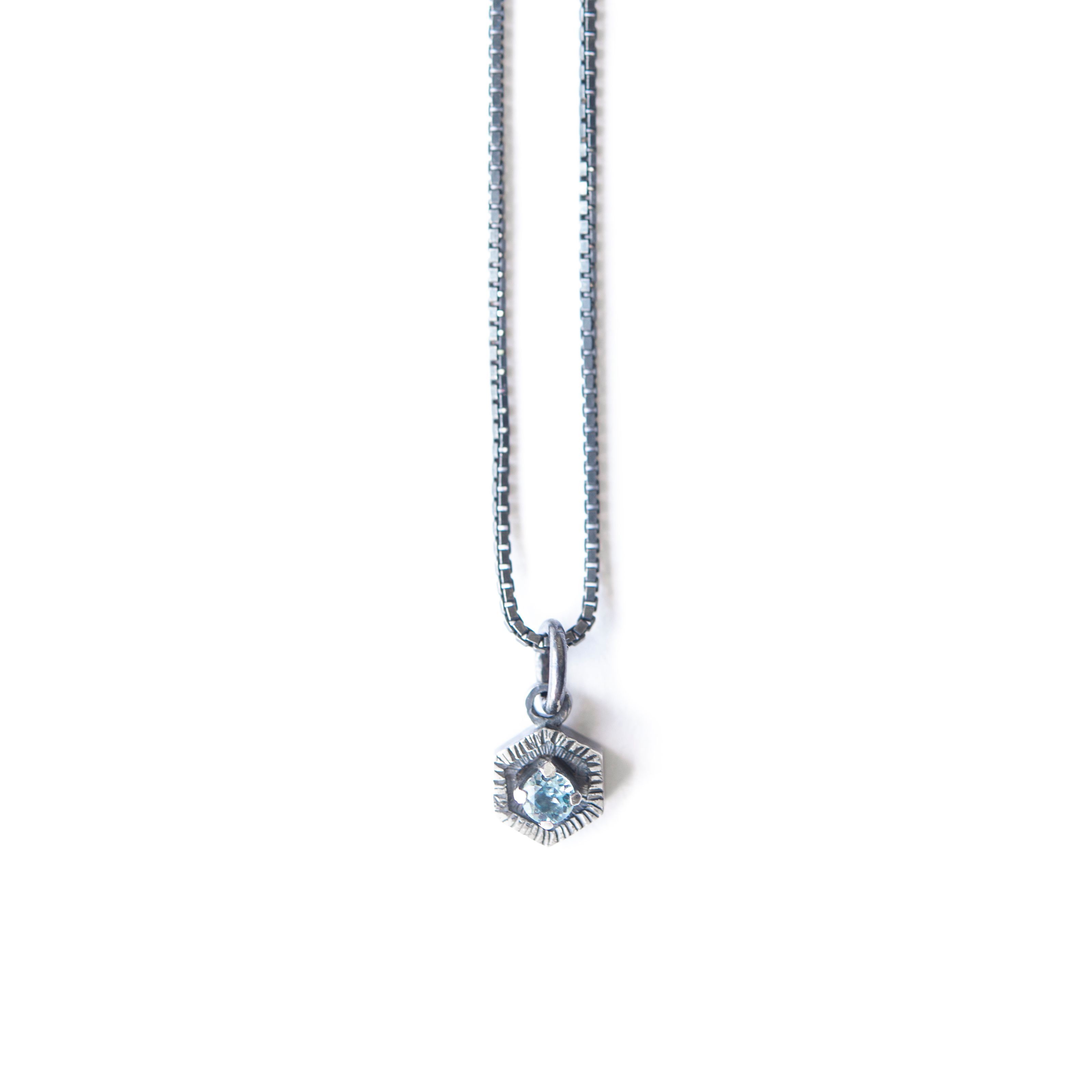 Aurelia Yeomans — Blue Topaz and Sterling Silver 'Blue Waters' Necklace