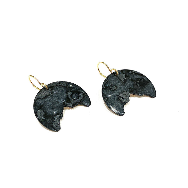 Aurelia Yeomans — Enamelled 'Earth Crystal' Earrings with 14ct Gold Jewellery Aurelia Yeomans | Craft