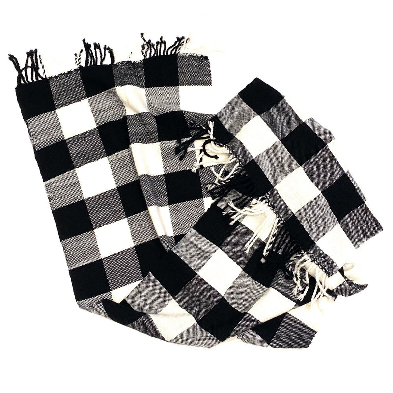 Beck Jobson — Handwoven Merino Check Throw | Wrap in Black and White Textiles Beck Jobson | Craft