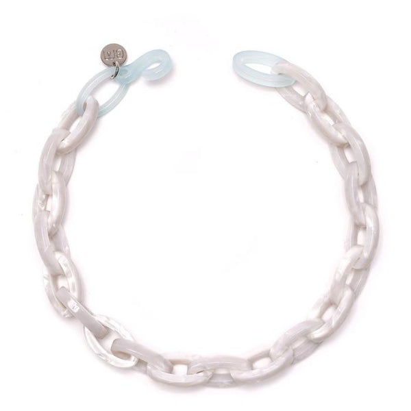 Bianca Mavrick — Chain Link Necklace in Pearl and Mint Jewellery BIANCA MAVRICK | Craft