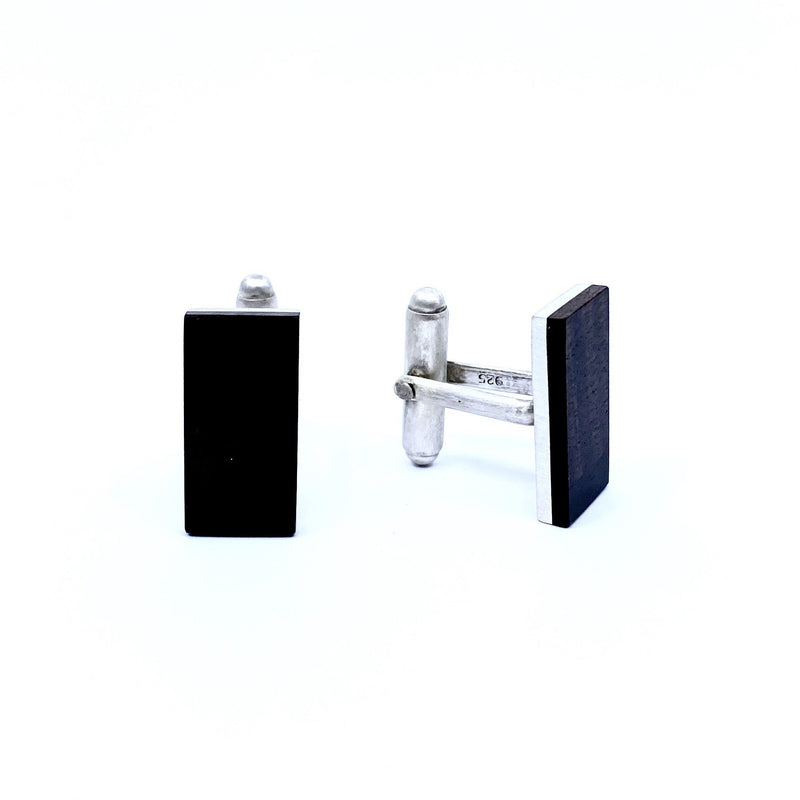 Brendon Collins — Ebony and Ringed Gidgee 'Passage' Cufflinks - Australian made Jewellery 