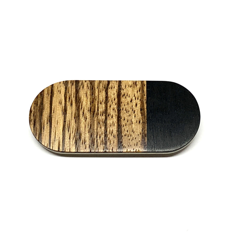 Brendon Collins — Wood and Silver Brooch - Australian made Jewellery 