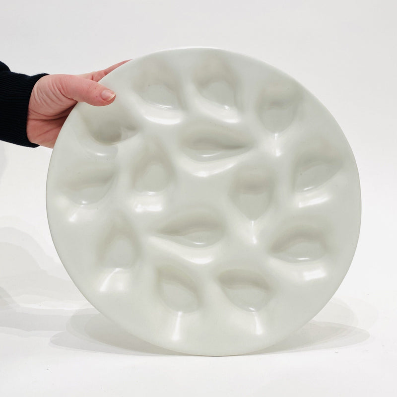Christopher Plumridge — '12' Oyster Plate in White Ceramics Christopher Plumridge | Craft