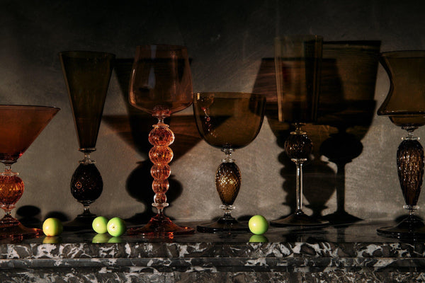Drew Spangenberg - Sculptural Goblet in Green Glass Drew Spangenberg | Craft