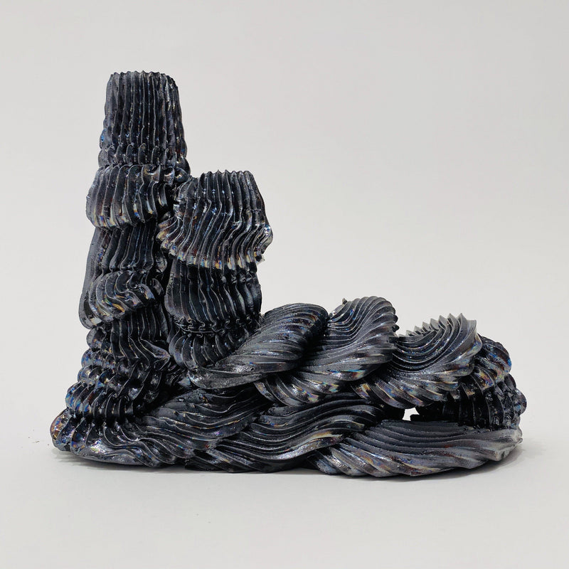 Ebony Russell — '2 Holder Midnight Pipeline Candle Holder’ | Sculpture Ceramics Ebony Russell | Craft