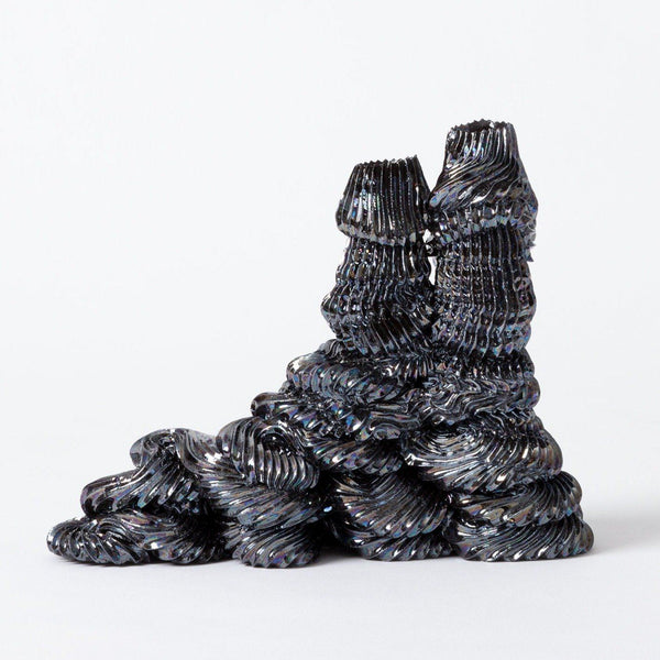Ebony Russell — '2 Holder Midnight Pipeline Candle Holder’ | Sculpture Ceramics Ebony Russell | Craft