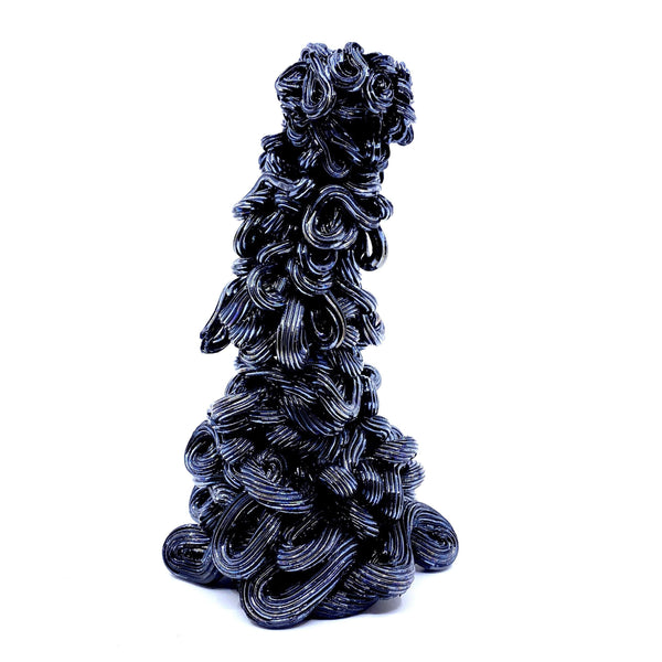 Ebony Russell — 'Midnight Loopy Candlestick’ | Sculpture Ceramics Ebony Russell | Craft